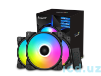 Комплект RGB Case fan PCCooler HALO FRGB 3in1